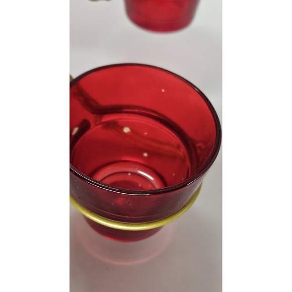 Glass Tea Light Candle Holder Tree 11 Red Holders Christmas Countdown Decor - Picture 4 of 6